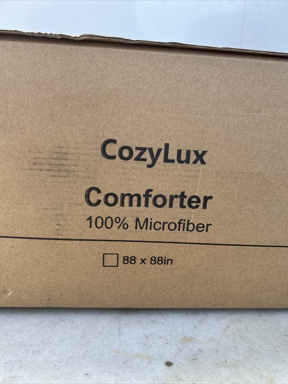 Cozylux 100% Microfiber Comforter 88x88 Queen Size Black